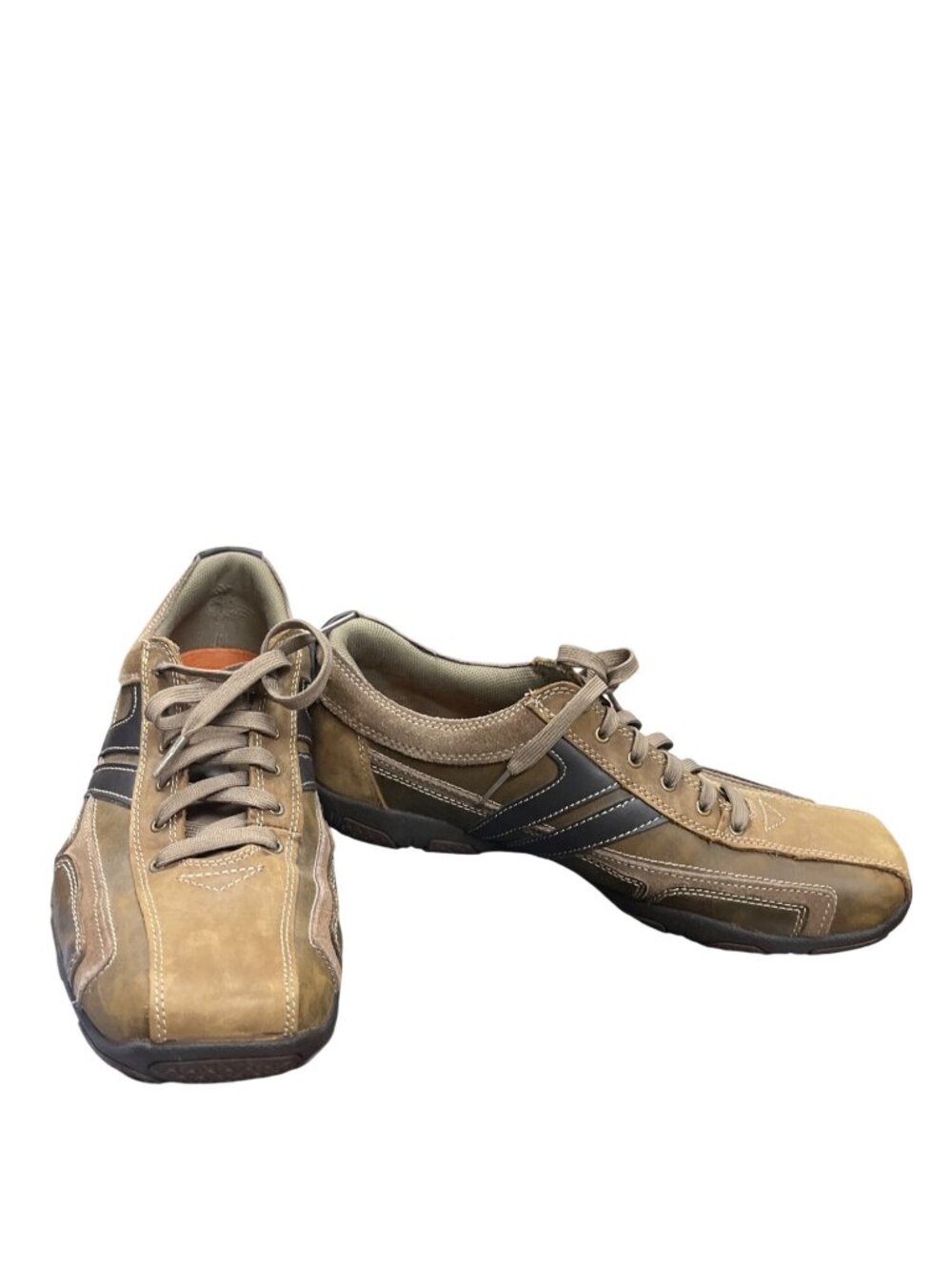 Skechers 62821 mens brown leather suede casual sneakers shoes sz 11 SKU 10-172